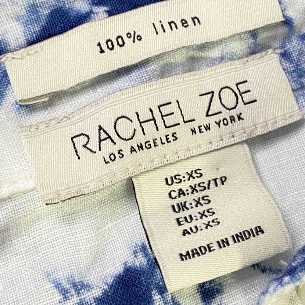 Rachel Zoe Tie Dye Babydoll Linen Top XS - Picture 8 of 8